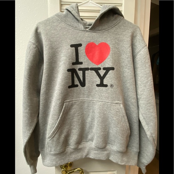 I ❤️ NY Tops - I ❤️ NY gray hoodie• VINTAGE • S • GUC